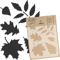 NAKLEO Painting Stencil for Crafts A3 11.8” x 16.5”, Autumn Leaves Nature Pattern, Reusable Plastic DIY & Scrapbooking Drawing Template, Decoupage Art Home Decor, Wall Wood Fabric Furniture
