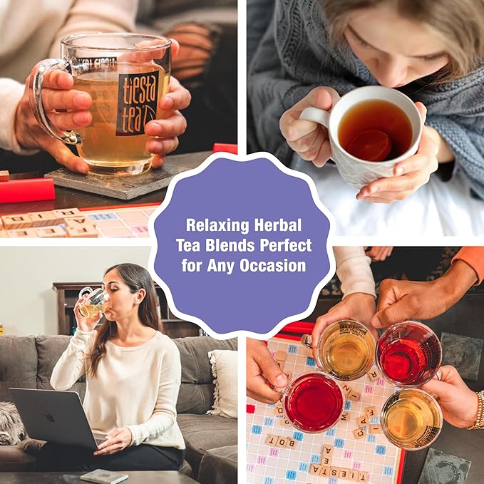 Tiesta Tea - Lavender Chamomile, Loose Leaf, Soft Chamomile Herbal Tea, Premium Non-Caffeinated Blend, Make Hot or Iced & Brews Up to 250 Cups, 8oz Bulk Pouch & 2oz Refillable Tin Combo