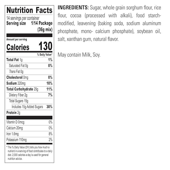 Krusteaz Gluten Free Chocolate Cake Mix, No Artificial Flavors, Colors, or Preservatives, 18 Ounce(Pack of 4)