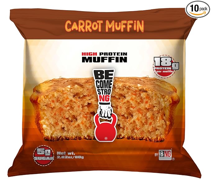 Become Strong High Protein Cake, 18g Protein, 2g Sugar, BNG Cookies (10 ct.) (Carrot Cake)