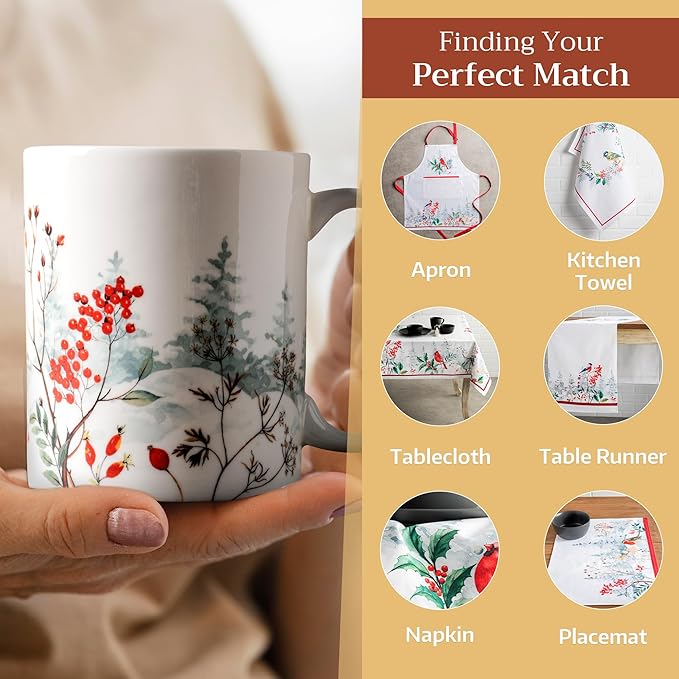 Maison d' Hermine Coffee Mug with Handles Fine Bone China Mugs Pack of One Tea Cups for Hot Beverages Cappuccino Latte Home Restaurant Office Perfect for Gift (Morzine - Chamonix, 15 Ounce)