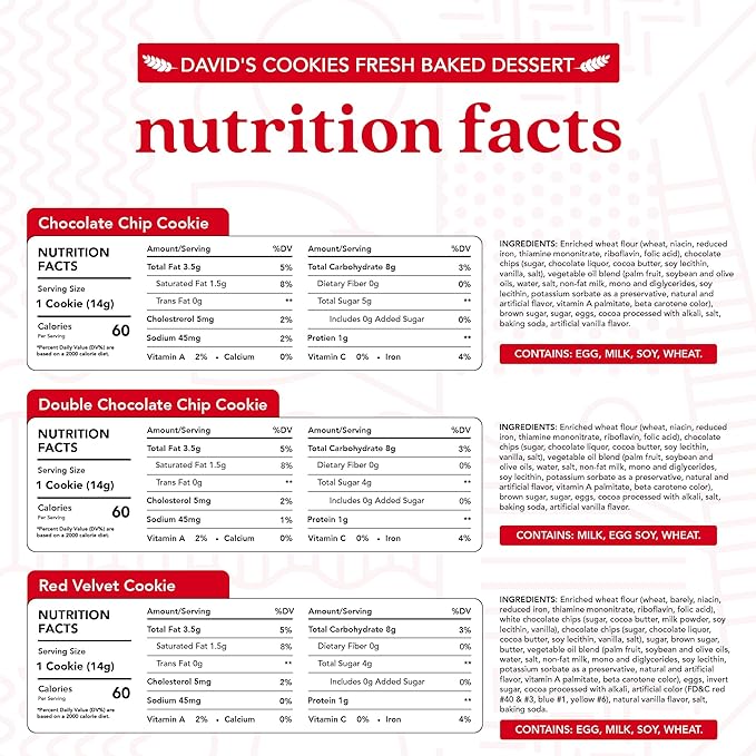 David's Cookies Freshly Baked Melt In Your Mouth Assorted Mini Cookies with Chocolate Chip, Chocolate & White Chocolate Chip & Red Velvet Cookies (Assorted Mini Cookies in Regular Tin - 1Lb)
