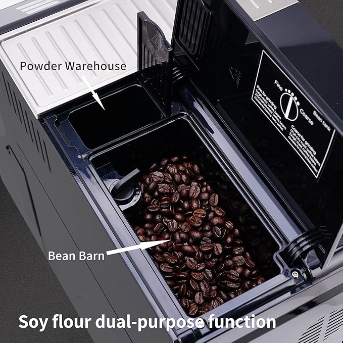 Mcilpoog WS-201 Super Fully Automatic Espresso Coffee Machine With Bean And Flour Dual-use With Manual Steam Wand And Touch Screen