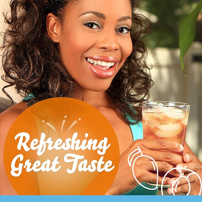 Crystal Light Peach Mango Green Tea Naturally Flavored Powdered Drink Mix, 60 ct Pack, 12 Canisters of 5 Pitcher Packets