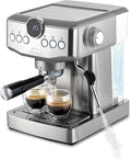 Espresso Machine 20 Bar with Steam Milk Frother | Stainless Steel Espresso Maker with Customizable Brewing Temperature | 60oz Removable Water Tank | Perfect for Cappuccinos, Lattes and More
