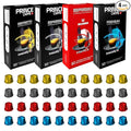 Prince Caffe Espresso Pods Variety Pack Compatible with Nespresso Original Line Machines – Espresso, Ristretto, Millennium & Premium – Intensity 7,8,9,10, 40 Count (4 x 10 Capsules)