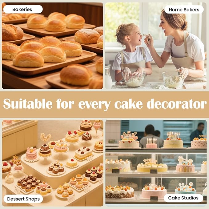 Cake Decorating Machine, Tabletop Cake Frosting Machine, Cream Smooth Coating Decoration Machine with LCD Display Type for 4-12inch Cakes for Cake Shops, Dessert Shops, Households