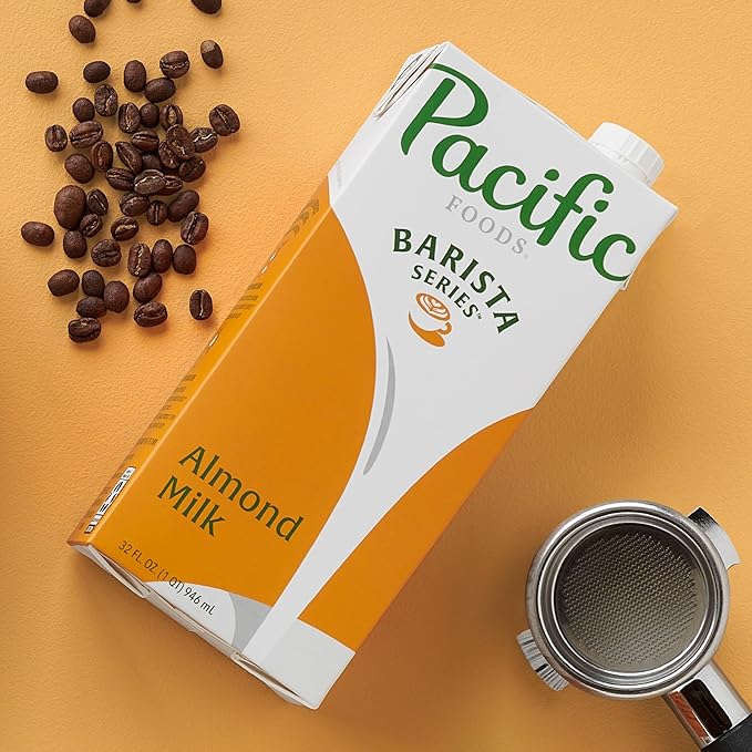 Pacific Foods Barista Series Original Almond Milk, Plant Based Milk, 32 oz Carton (Pack of 6)