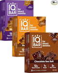 IQBAR Brain and Body Plant Protein Bars - Chocolate Lovers Variety - 36-Count - Keto, Vegan, Low Carb, High Fiber, Gluten Free, Dairy Free, Low Sugar Snack with Nutrients for Focus, Energy, Meal Replacement