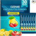 Electrolytes Powder Packets, 30 Sticks Hydration Packets Sugar Free, Electrolyte Drink Mix Portable Electrolyte Packets for Rapid Hydration, 0 Sugar & 0 Calorie, Lemon & Strawberry Flavor