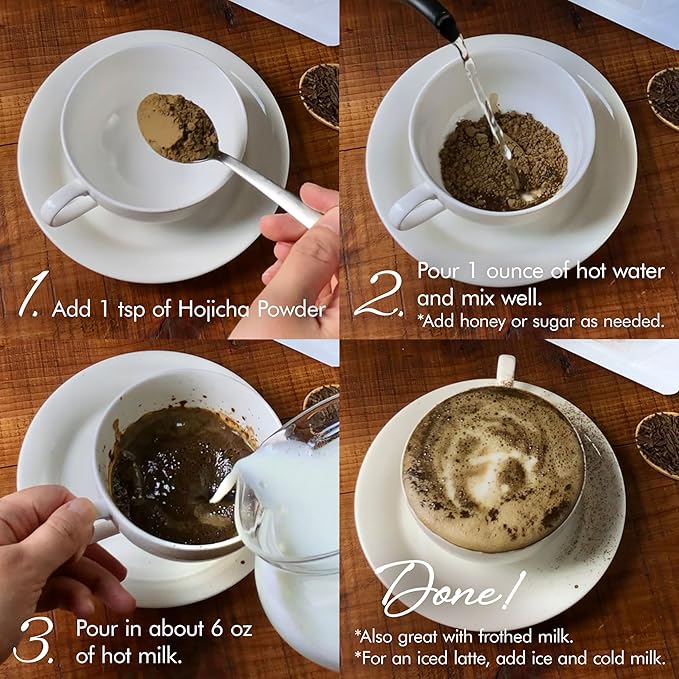 YAMASAN KYOTO UJI Hojicha Powder Organic Roasted green tea Baking powder latte powder, (100g) Made in Japan,Sold by Japanese company