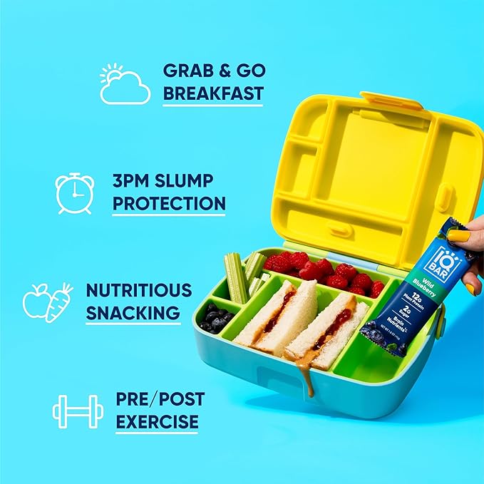 IQBAR Brain and Body Plant Protein Bars - Chocolate & Fruit Variety - 24-Count - Keto, Vegan, Low Carb, High Fiber, Gluten Free, Dairy Free, Low Sugar Snack with Nutrients for Focus, Energy, Meal Replacement