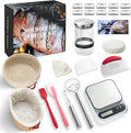 Sourdough Bread Baking Supplies, Sourdough Starter Kit with scale, Starter Jar, Bread Making Tools Kit, Sour Dough Kit Tools, Sourdough Proofing Basket, Sourdough Kit Gifts for Bakers Women Wife Mom
