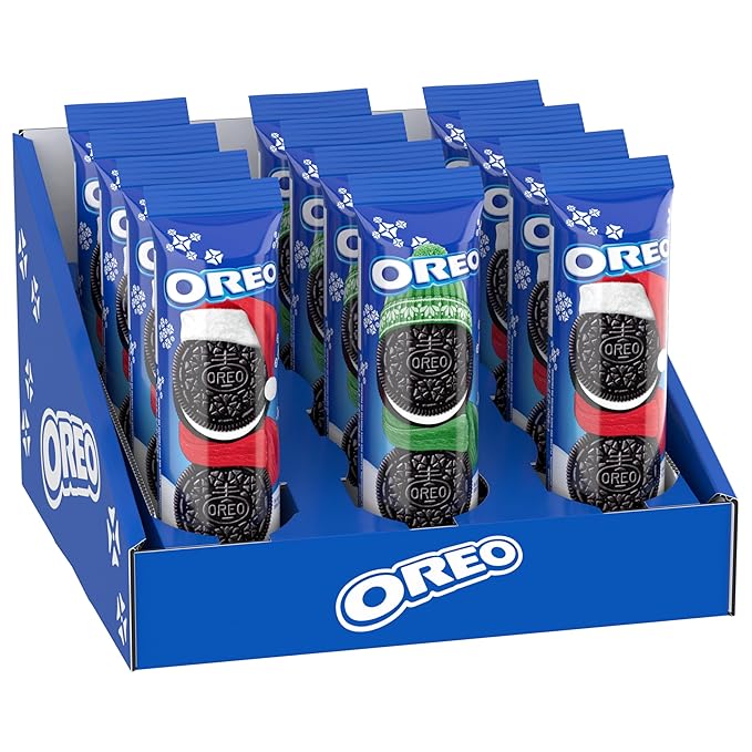 OREO Chocolate Sandwich Cookies, Holiday Cookies, 12 - 4 oz Stocking Stuffer Packs
