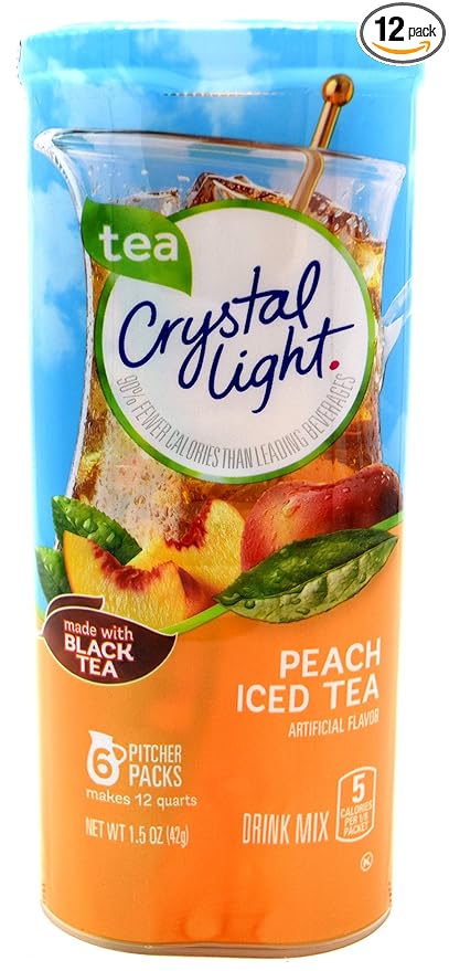 Crystal Light Peach Iced Tea Canisters (VALUE PACK OF 12)