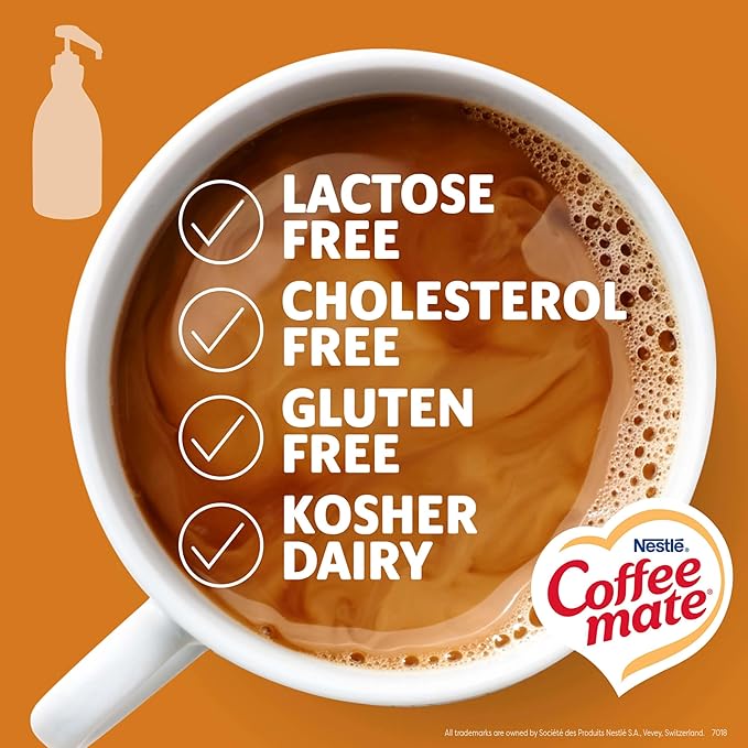 Nestle Coffee mate Coffee Creamer, Salted Caramel Chocolate, Concentrated Liquid Pump Bottle, Non Dairy, No Refrigeration, 50.7 oz (Pack of 2)