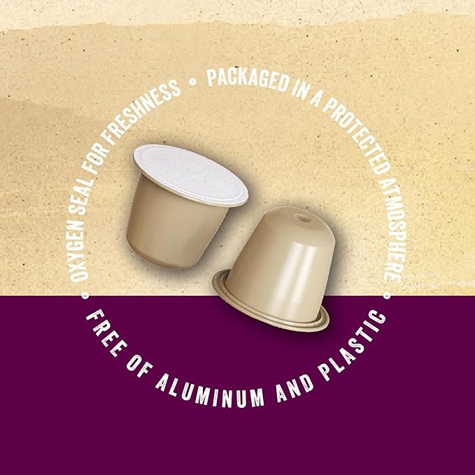 La Natura Lifestyle Beauty Coffee Pods - Lungo Roast European-Style with Biotin, Zinc & Selenium for Hair, Skin & Nails Health - Nespresso Original Line Compatible Pods - Pack of 10