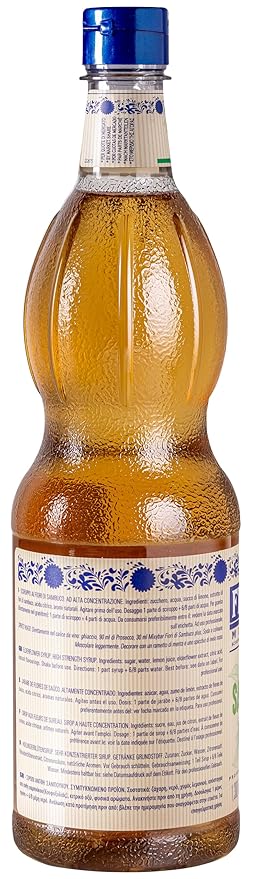 Fabbri Premium Flavoring Syrup, Elderflower, New Enhanced Flavor, All Natural, Made in Italy, 33.8 Ounce (1 Liter)