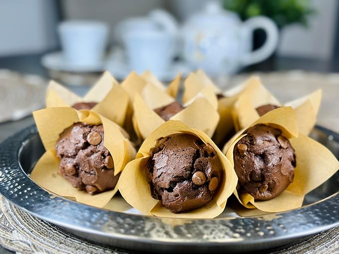 Molibake Chocolate Muffin Mix - Pack of 1 – Premium Chocolate Muffins Baking Mix with Cocoa Powder and Real Chips for Home Oven and Maker – 14 oz – Easy-to-Use Mix for Fluffy, Bakery-Style Homemade