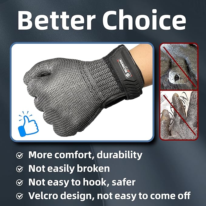 Schwer Ultimate Cut Resistant Gloves Beyond ANSI A9, Reinforced Stainless Steel Glove, Food Grade Mesh Metal Gloves for Butcher Meat Cutting, Oyster Shucking, Mandoline, Non-PFAS, PR1708 (M, 1 Pcs)