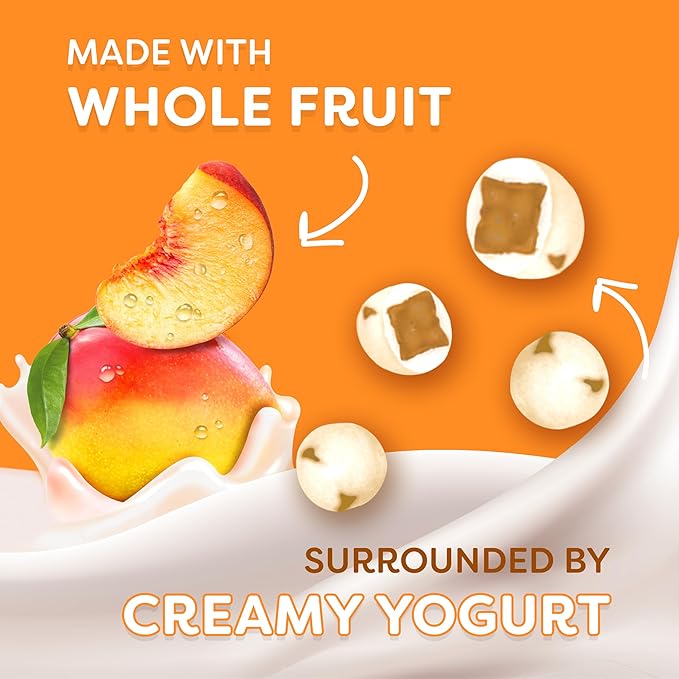 Welch's Fruit Snacks, Fruit 'n Yogurt Variety Pack, Strawberry, Mango Peach, Gluten Free, Bulk Pack, Single Serve, 0.7 oz Bags (Pack of 40)