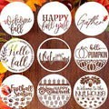 Fall Stencils 12” Hello Pumpkin Stencil Thanksgiving Stencils Autumn Gather Happy Harvest Drawing Templates for Painting on Wood Sign Doormats Door Hanger Pillow Cover