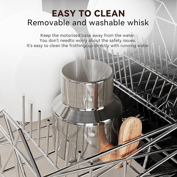8-IN-1 Milk Frother and Steamer, 21oz/600ml Split Stainless Steel Automatic Hot and Cold Foam Maker and Milk Steamer for Latte, Cappuccino, Macchiato, Hot Chocolate, Hot Milk