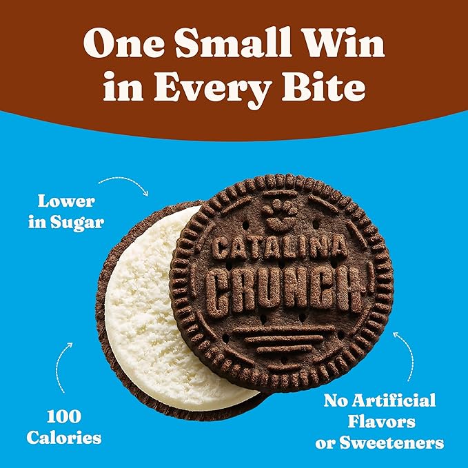 Catalina Crunch Protein Cookies, 4g Protein per Serving | Low-Sugar Sandwich Cookies | Gluten Free, Vegan | Keto Dessert Snacks, Variety Pack 4 Flavors (Pack of 4)