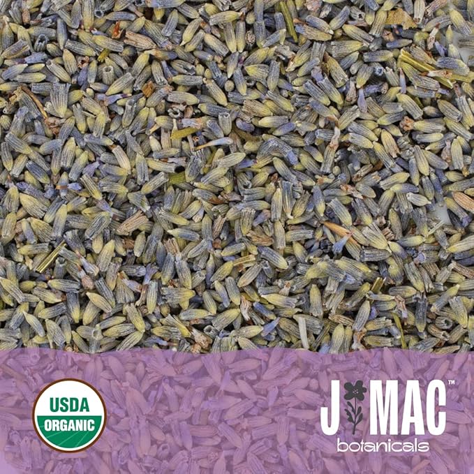 J MAC BOTANICALS, Organic Lavender Buds (16 oz, 1 Pound Bag) Bulk, Dried Flowers, Flower
