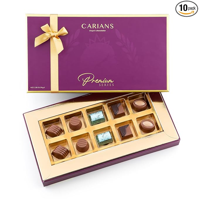 CARIANS Chocolate Truffles Box, Belgium Chocolate Limited Edition, Gourmet Assortment of Milk, Dark, White Chocolate Basket, Great for Gift Giving, Anniversary, Thanksgiving, Christmas
