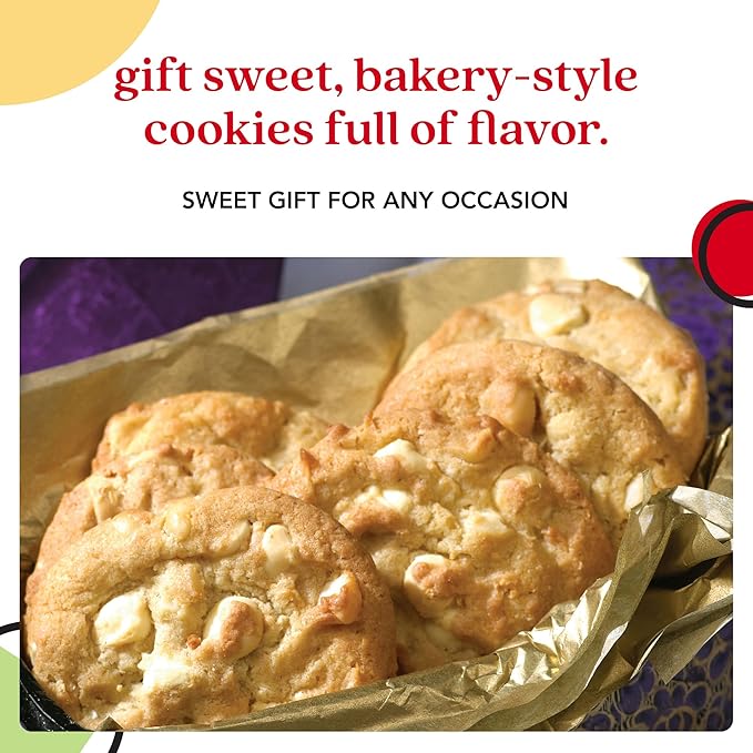 David's Cookies Freshly Baked Cookies - Delicious Handmade Soft Variety - Exquisite Gourmet Gift for Friends & Family on Special Occasions - Macadamia Nut 1lb