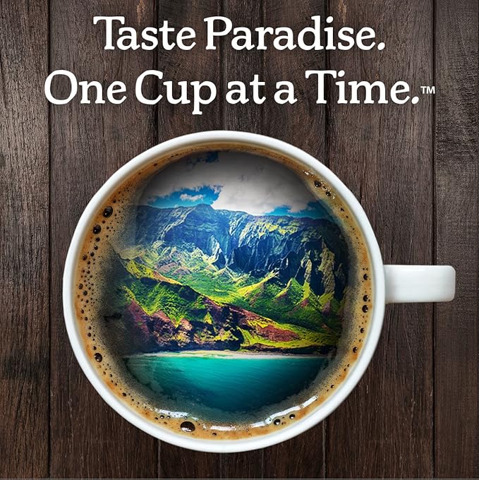 Kauai Coffee Na Pali Coast Dark Roast - Compatible with Keurig Pods K-Cup Brewers (4 Packs of 12 Single-Serve Cups)