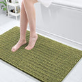 Arotive Luxury Chenille Bathroom Rug Mat, Extra Soft Thick Absorbent Shaggy Bath Rugs, Non-Slip Machine Wash Dry, Plush Bath Mats for Bathroom, Shower and Tub, 47x24, Willow Green