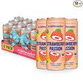 wildwonder Sparkling Probiotic Drink 12pk, For Gut Health & Immune Support, Strawberry Passion, 5g Prebiotic Fiber, Live Probiotics, Organic, Vegan, Low Sugar, 12 Pack, 12oz Can, As Seen on Shark Tank
