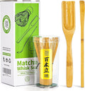 TEANAGOO Matcha Whisk Set, Bamboo Matcha Whisk (Chasen), 3 Pcs Traditional Starter Matcha Set, Scoop (Chashaku) Tea Spoon, Matcha Accessory, Bamboo Whisk For Matcha Tea (100prongs)