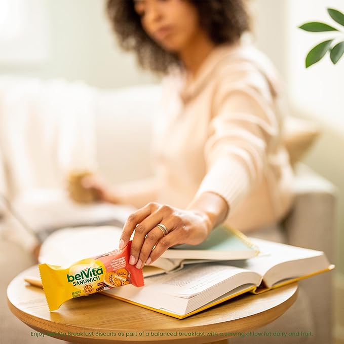 belVita Breakfast Biscuit Sandwiches, Cinnamon Brown Sugar & Vanilla Creme Flavor, 5 Packs (2 Biscuit Sandwiches Per Pack),5 Count(Pack of 1)