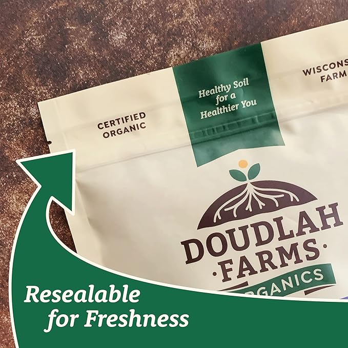 Organic Rye Flour 1.5 lb - Non-GMO, USDA Organic, Low Gluten, Vegan, For Baking, Cooking, Supports Heart Health & Digestion, USA Grown, Farmed From Regenerative Soil by Doudlah Farms