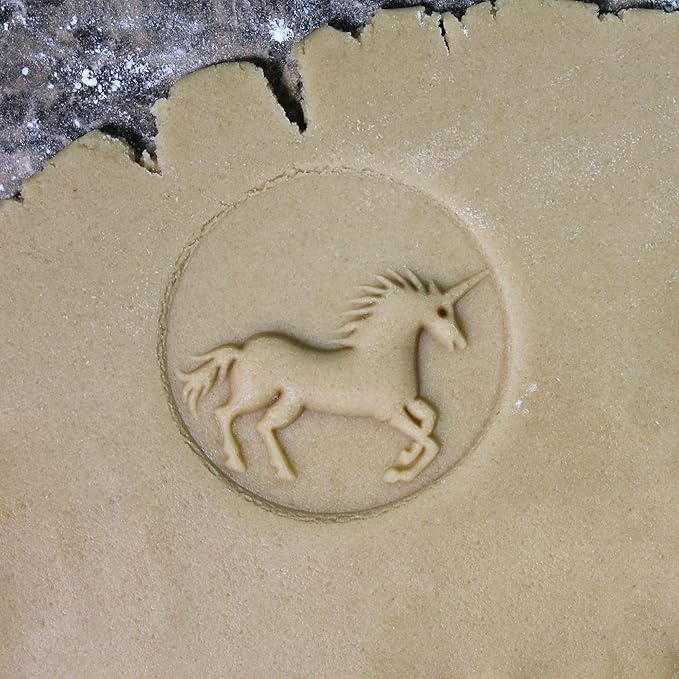 Wood Cookie Stamp, 2.5 Inch (Unicorn CS-025)
