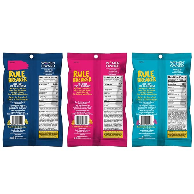 Rule Breaker Vegan & Gluten Free Cookies | Variety Pack Brownie, Chocolate Chip & Birthday Cake | Plant-Based Top 11 Allergen-Free | Soft-Baked, Better-For-You Snacks for School, Office & Home (Pack of 6)