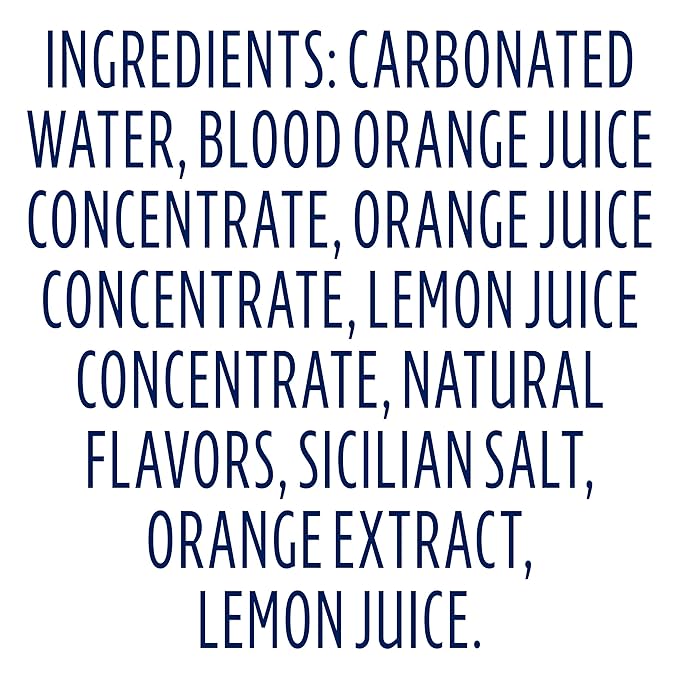 Sanpellegrino CIAO Blood Orange Sparkling Water, Low-Calorie Italian Sparkling Water with Real Fruit Juices, 0g Added Sugar, 24-Pack
