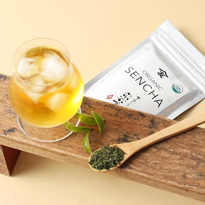 TOMOSAN Organic Sencha - Loose Leaf Japanese Premium Green Tea, USDA Certified, Uji-Kyoto,100g/3.5oz
