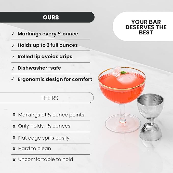 A Bar Above Premium Bell Jigger, 304 Stainless Steel Double Cocktail Jigger with 10 Internal Measurements, Heavy Duty Professional Tool for Bartending, Antique Copper Finish, Ergonomic Design, 1 Pack