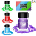 Edible Glitter - 4 Colors Edible Luster Dust Metallic Food Grade Coloring Glitter for Drinks, Baking, Cake Decorating - Edible Dust Powder Shimmer Sprinkle Powder for Icing, Wine, Chocolate, Candy