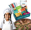 eat2explore Cooking Kits for Kids – Interactive & Educational Kids Cooking Sets Real for Ages 5 and Up,3 Recipe Cards & Global Ingredients – Fun Gift for Young Chefs (Spain Edition)