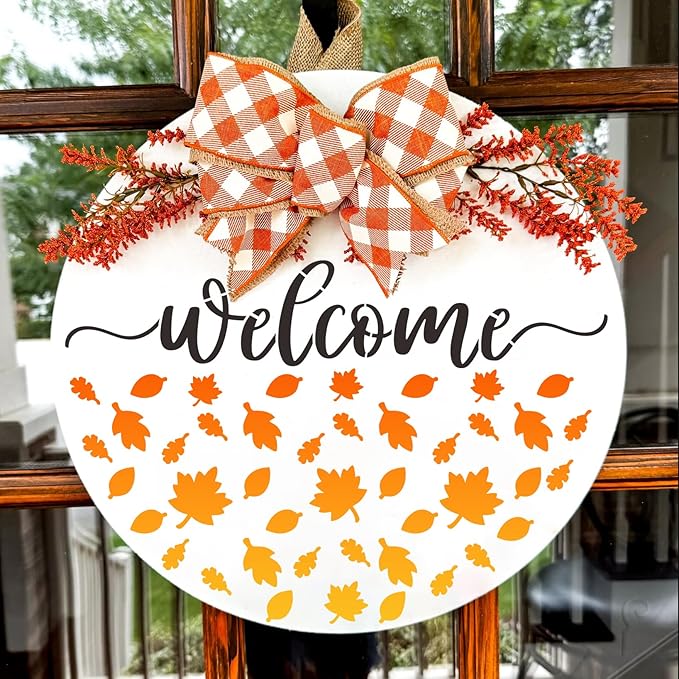 Welcome Stencils for Painting on Wood 12” Welcome Stencil for Door Mat Half Round Stencils for Wood Sign Doormat Fabrics