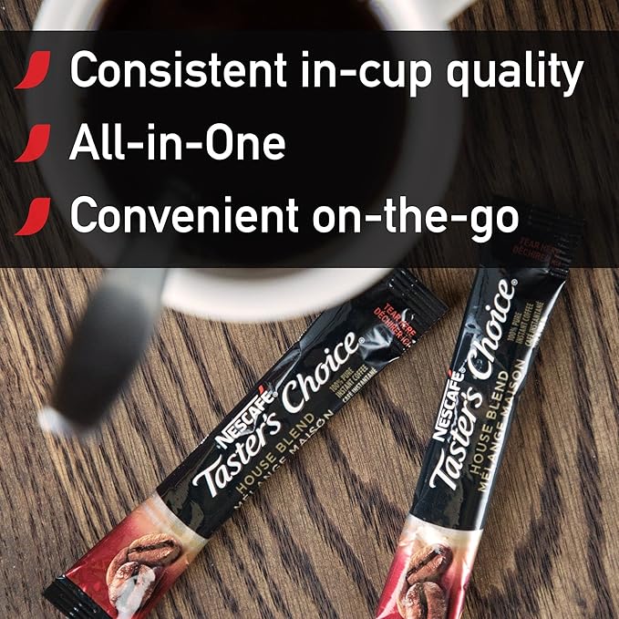 Nescafe Instant Coffee Packets, Taster's Choice Light Roast, Bulk Pack, 1.5 g Packets (Pack of 1000)