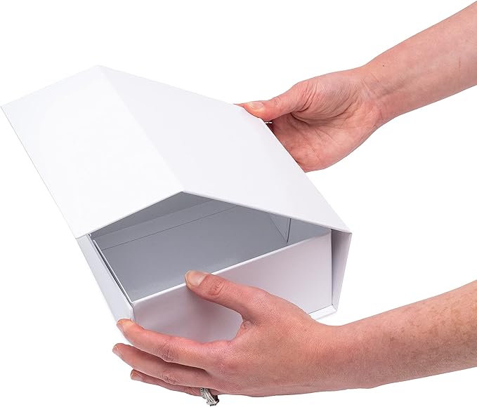 Prime Line Packaging Christmas Gift Boxes with Lids, Holiday Gift Boxes for Presents, Mini White Gift Box for Small Business, Birthdays, Weddings, Jewelry Storage, Bulk, 6x6x3, 15 Pack