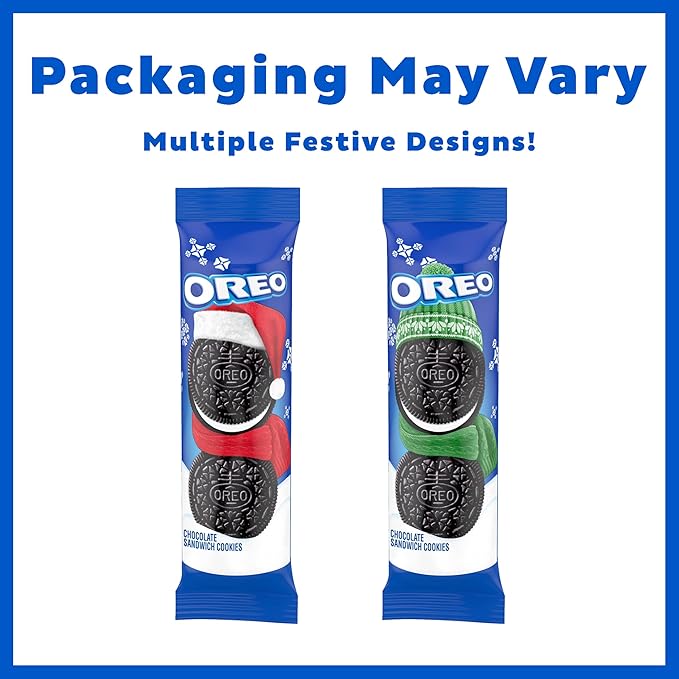 OREO Chocolate Sandwich Cookies, Holiday Cookies, 12 - 4 oz Stocking Stuffer Packs