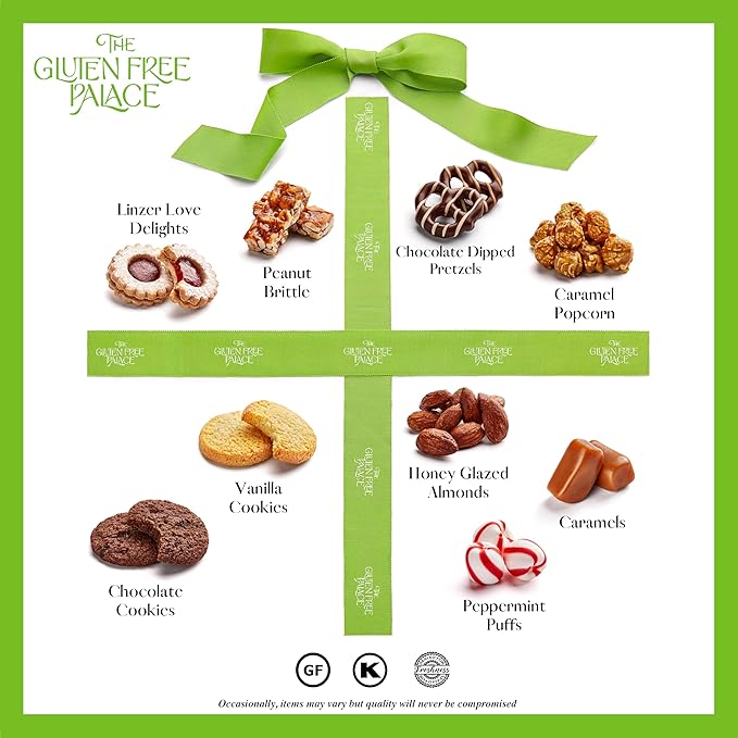 Gluten Free Palace Gift Basket Tower – Mother’s Day Treats – 6-Tier Festive Gluten Free Cookies Gift Basket Treat Tower – Father’s Day Gifts Sweets – Family, Birthday & Thank You Gift Set