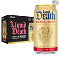 Liquid Death, Grave Fruit, Grapefruit-Flavored Sparkling Water, 12-Pack (12oz Cans), Low Sugar, Huge Flavor & No Artificial Sweeteners